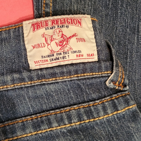 True Religion SAMMY BIG T woman jeans flare usa size 28 - Picture 3 of 4